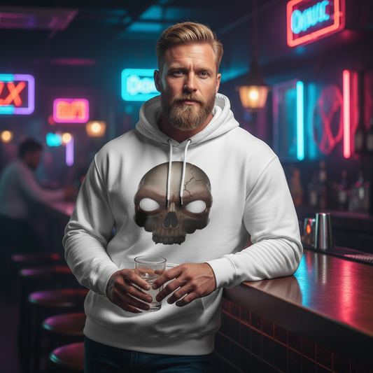 Sweat à Capuche "Crâne Fissuré" - Hoodie