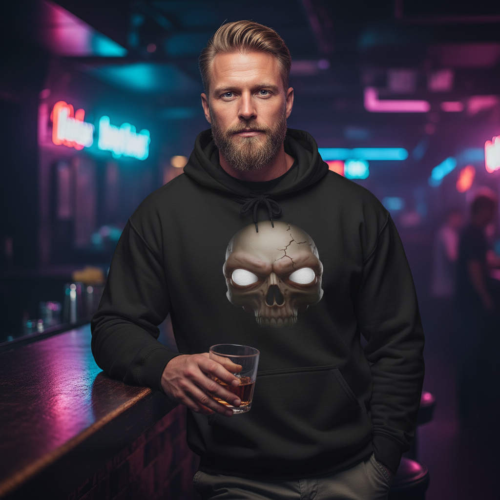Sweat à Capuche "Crâne Fissuré" - Hoodie