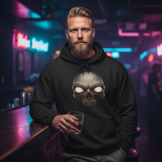 Sweat à Capuche "Crâne Fissuré" - Hoodie