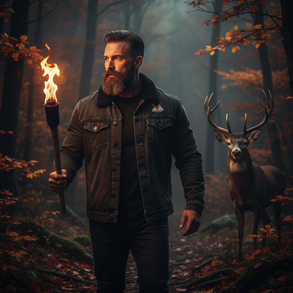 Veste Chaude Denim intérieur Sherpa - "DEER Collection", Mountain Legion Jacket