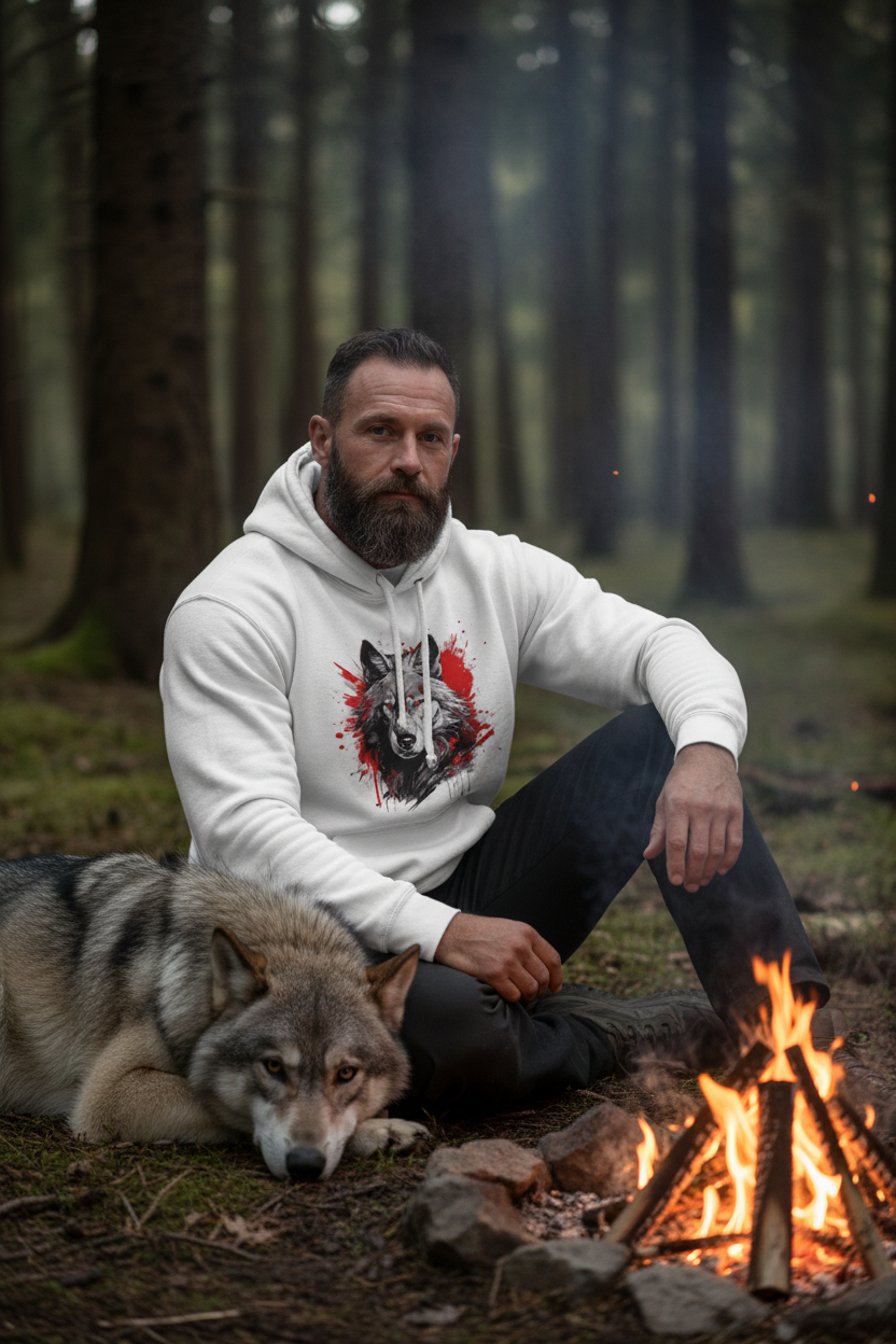Warrior Collection &amp;quot;Loup&amp;quot; Premium Pullover Hoodie