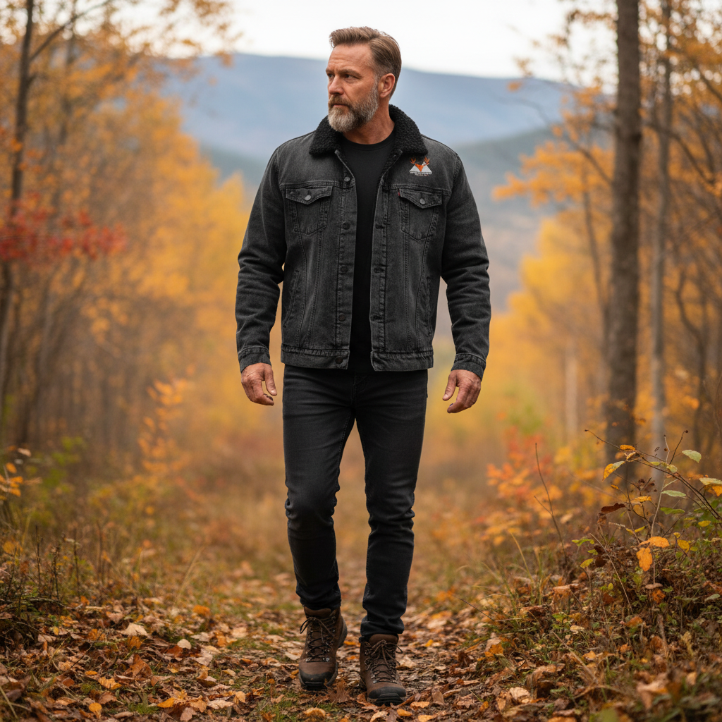Veste Chaude Denim intérieur Sherpa - "DEER Collection", Mountain Legion Jacket